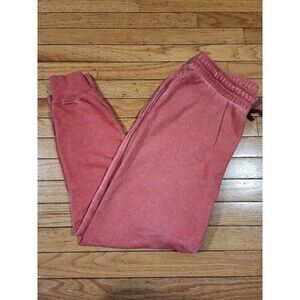 Men’s Garment-Washed Fleece Jogger Sweatpants – Size Medium – Elastic Drawstring